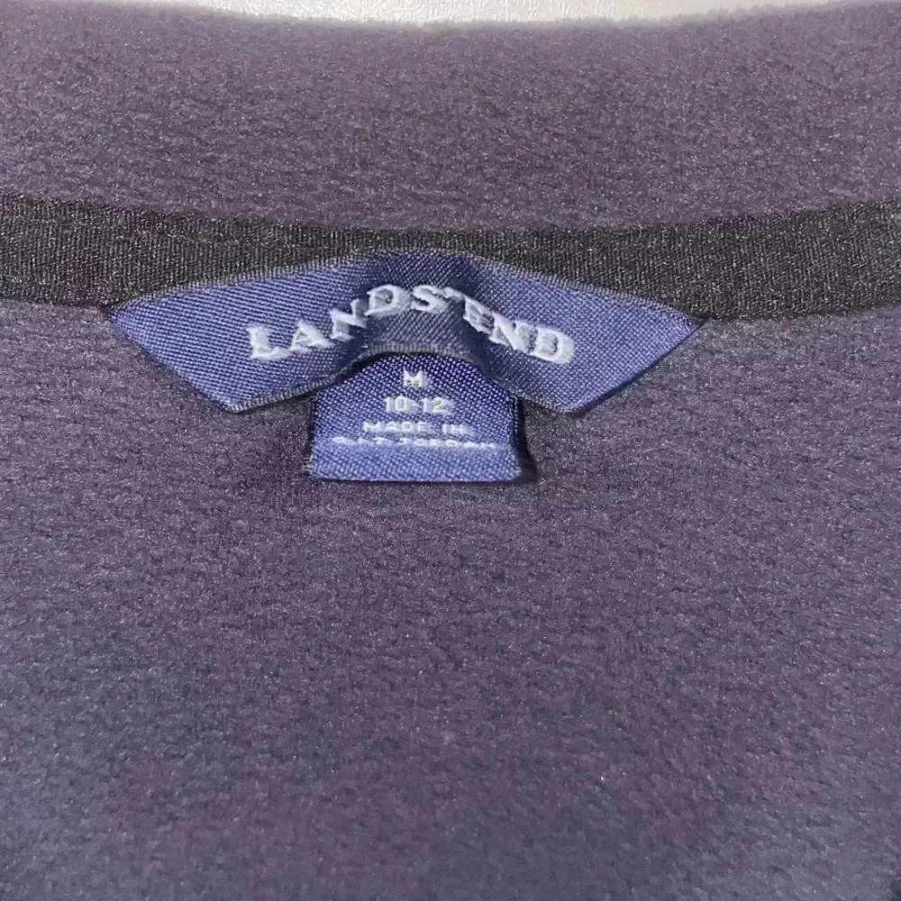 Lands’End Soft Navy Blue 1/4 Zip Up Pullover Sweater - Picture 4 of 5